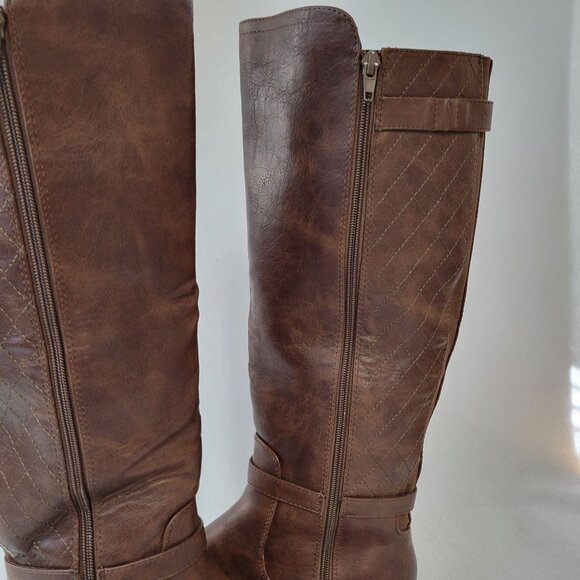 G By Guess Womens Knee High Boots Brown Size 10 Faux Leather - Picture 10 of 14